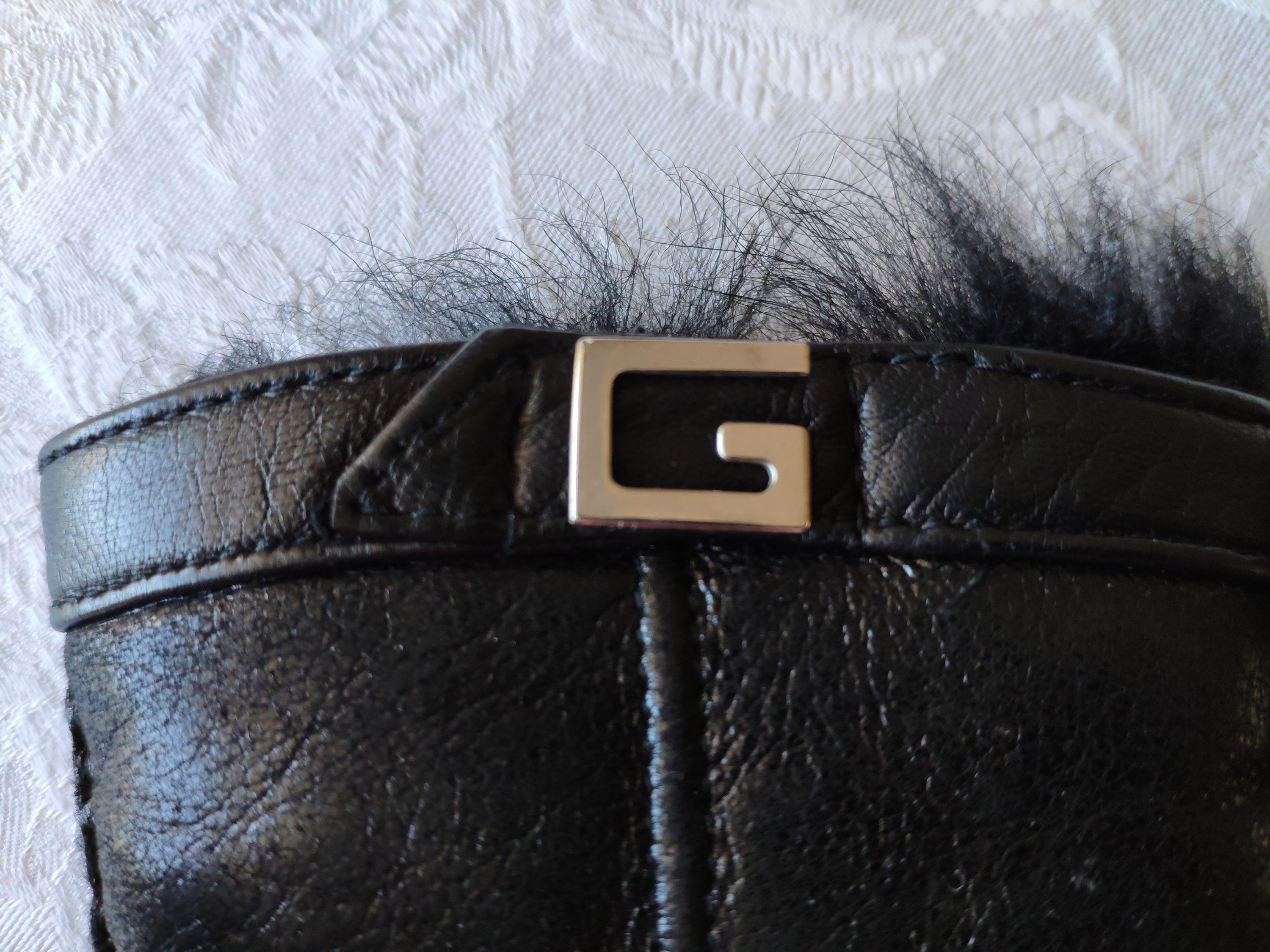 Black Shearling Lined Gloves