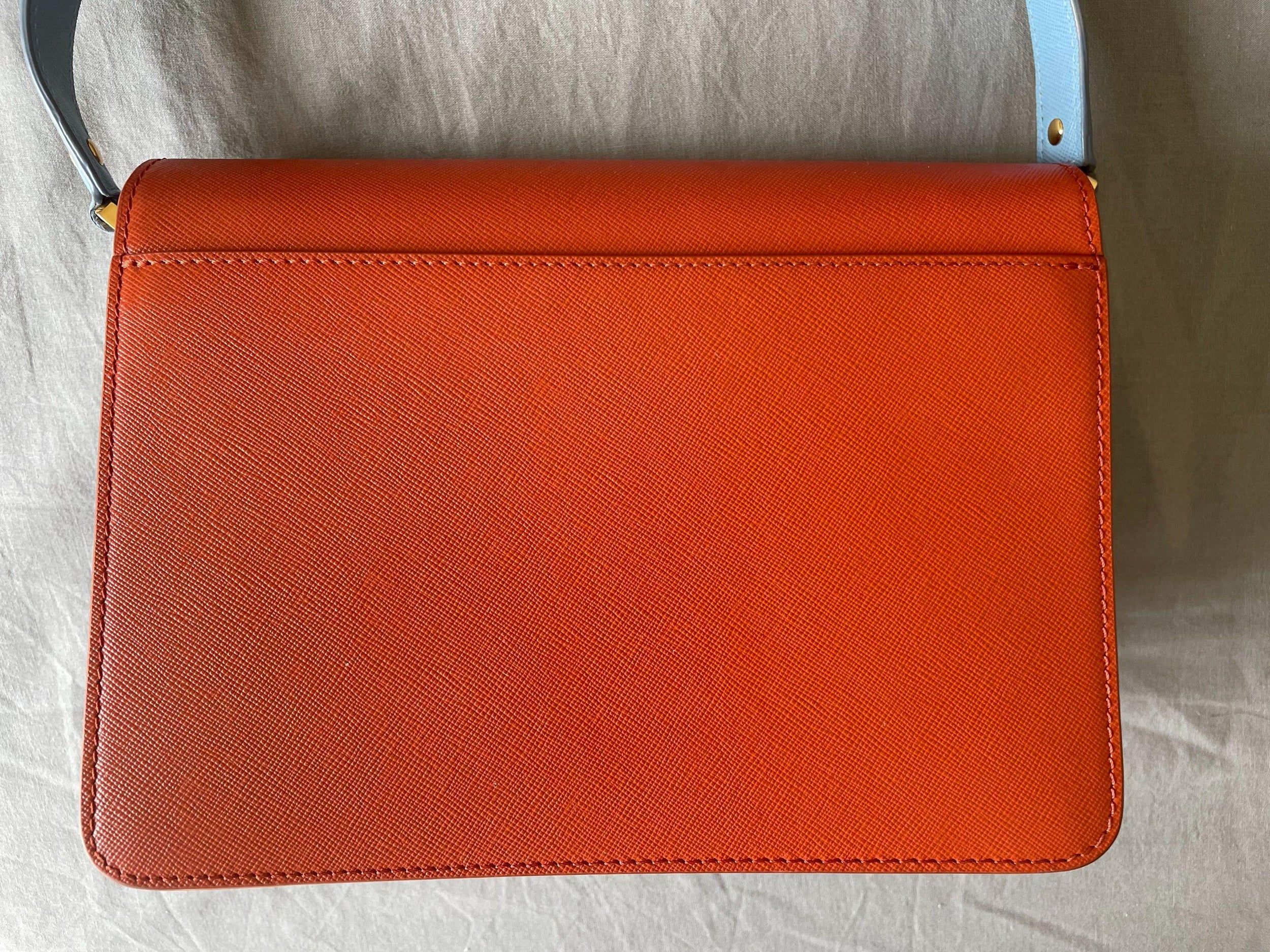 Grained Leather Multicoloured Trunk Bag