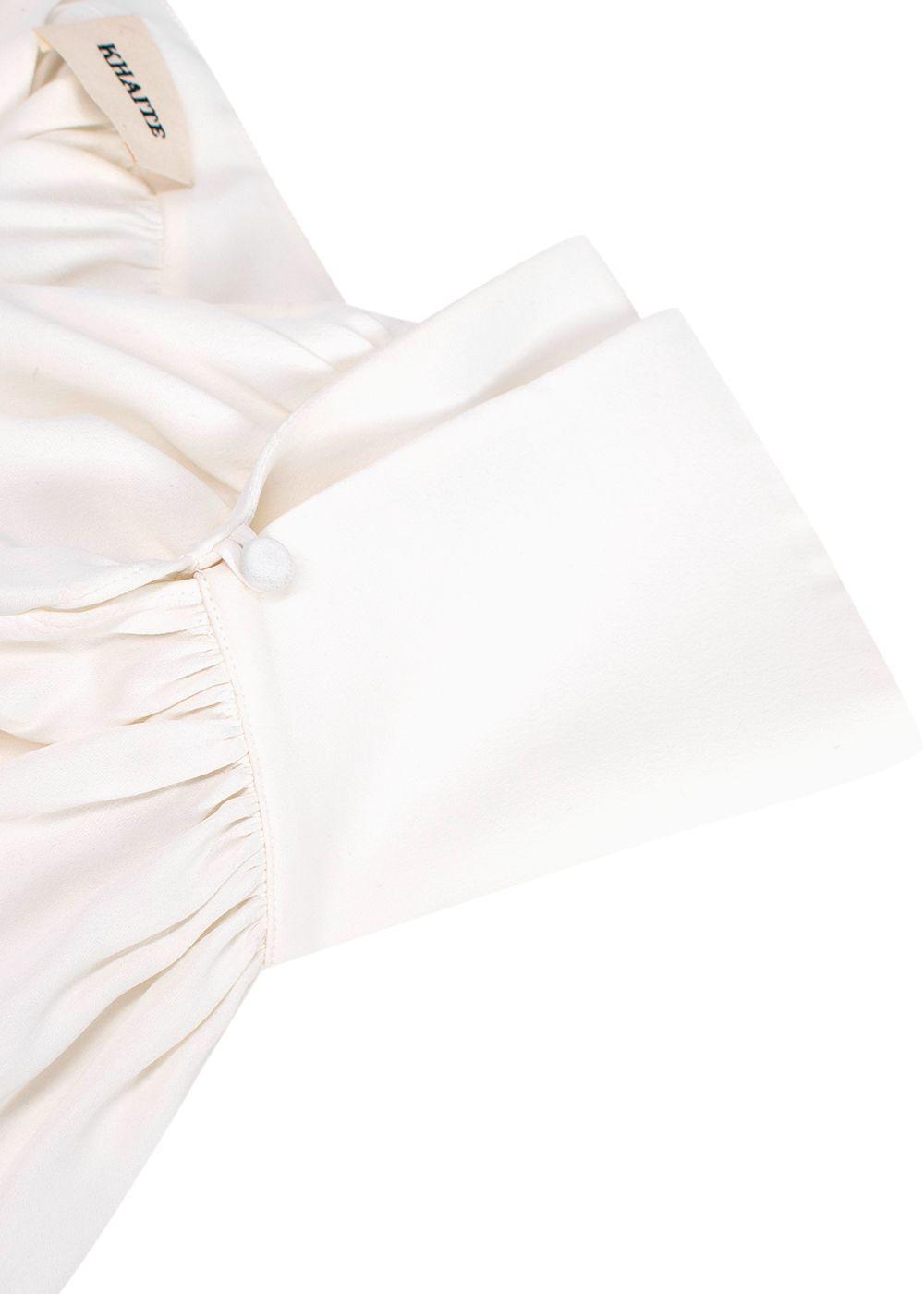 Khaite White Connie Midi Dress