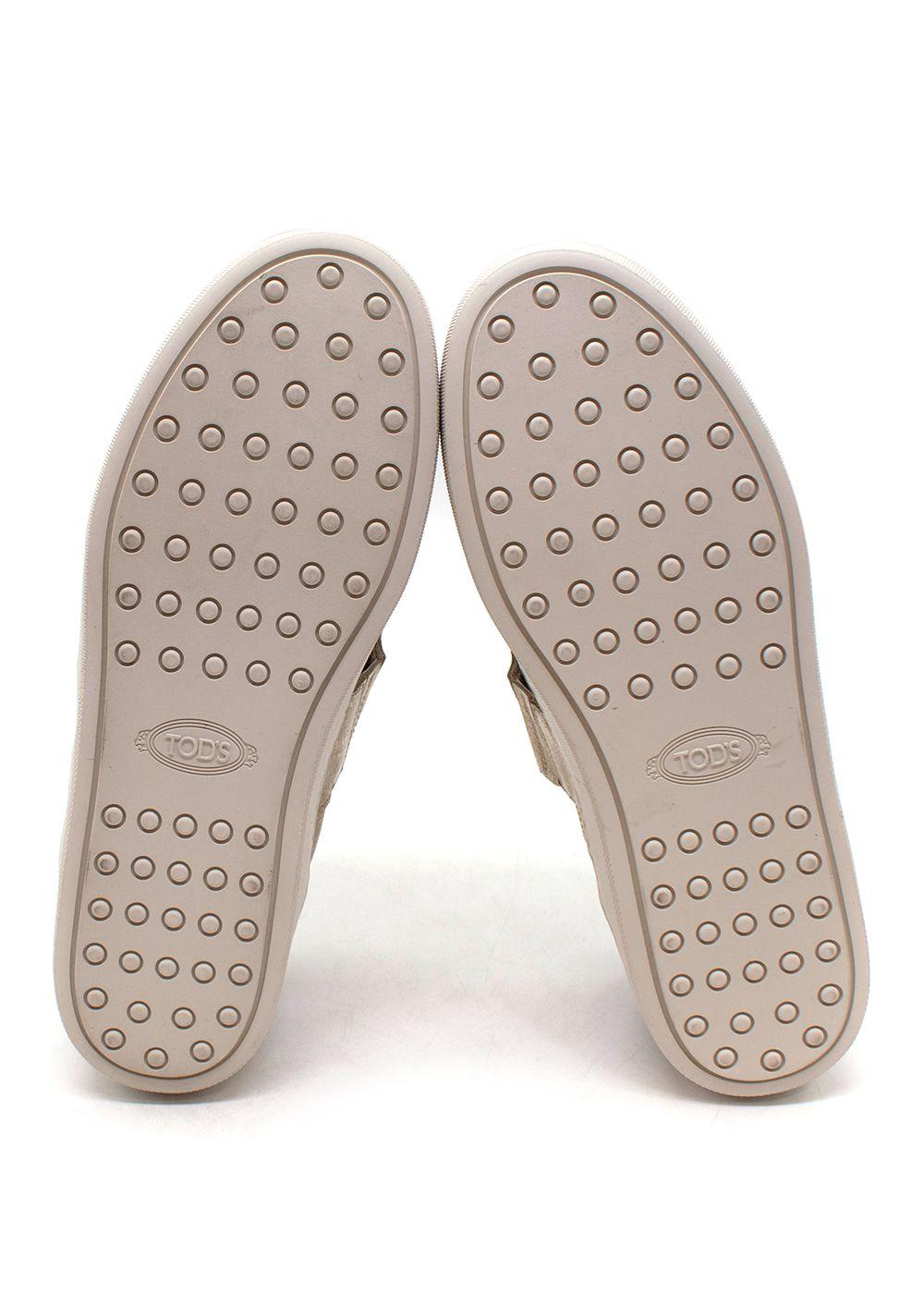 Tod's White And Gold Trainers