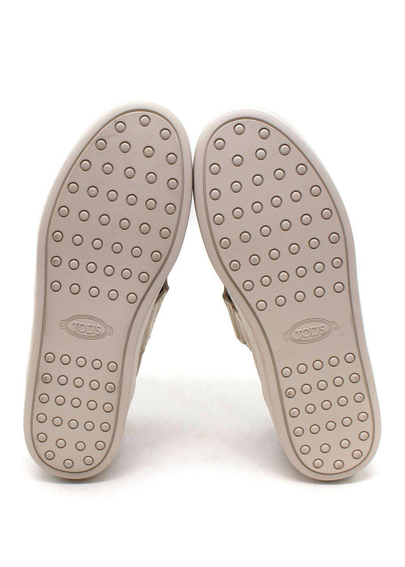 Tod's White And Gold Trainers
