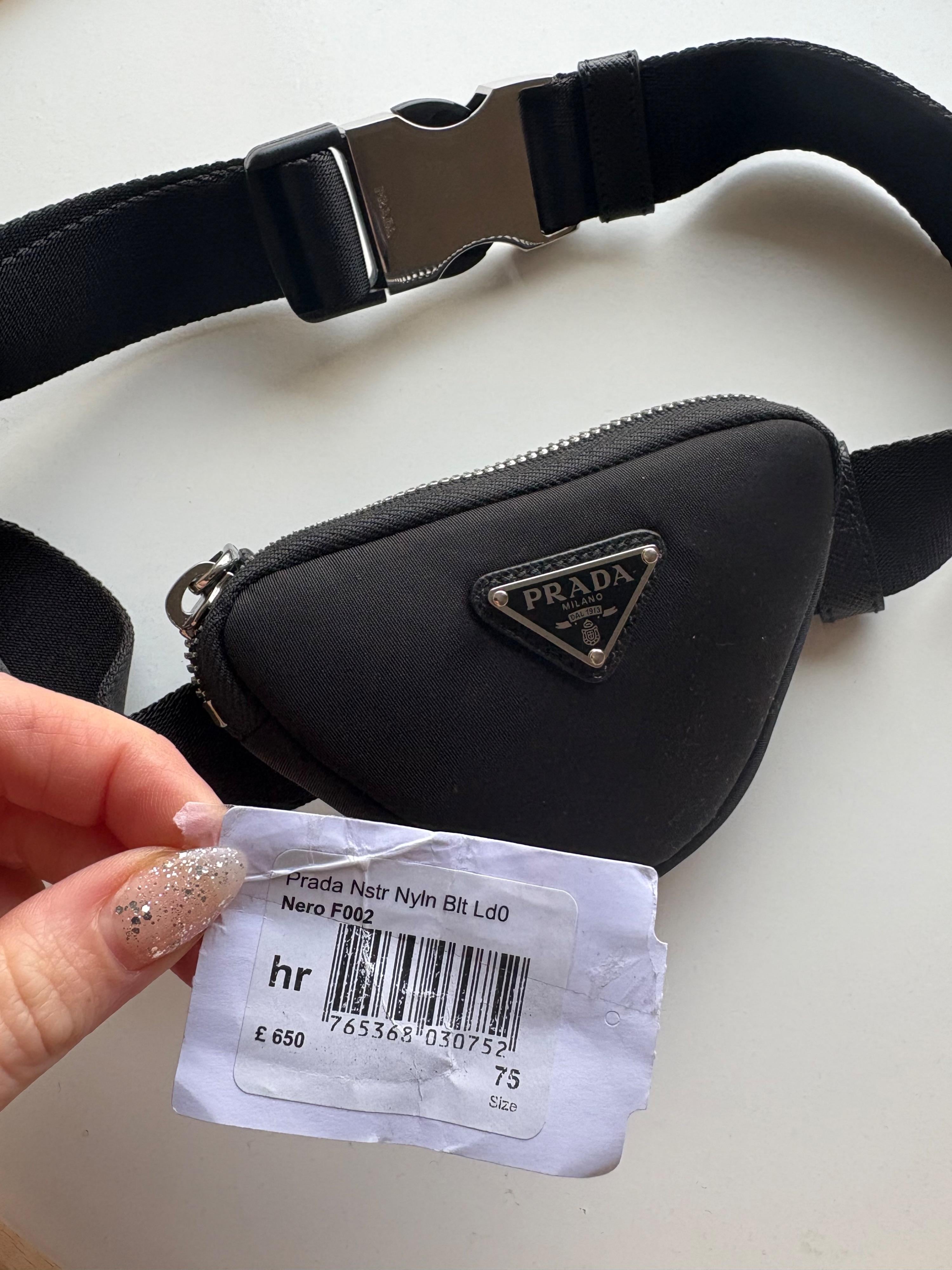 Prada Black Nylon Belt Bag