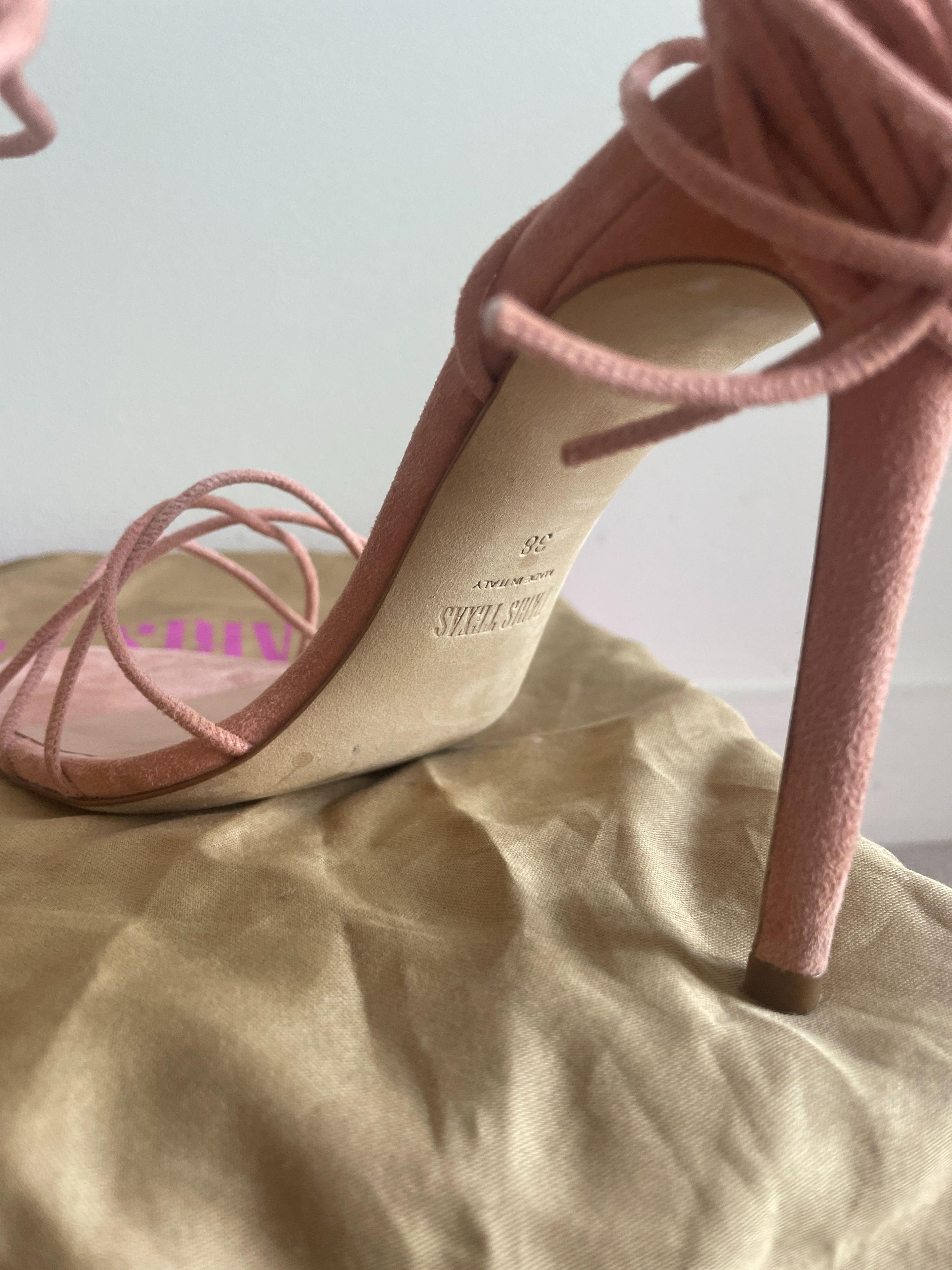 Paris Texas Pink Suede Nicole Sandals