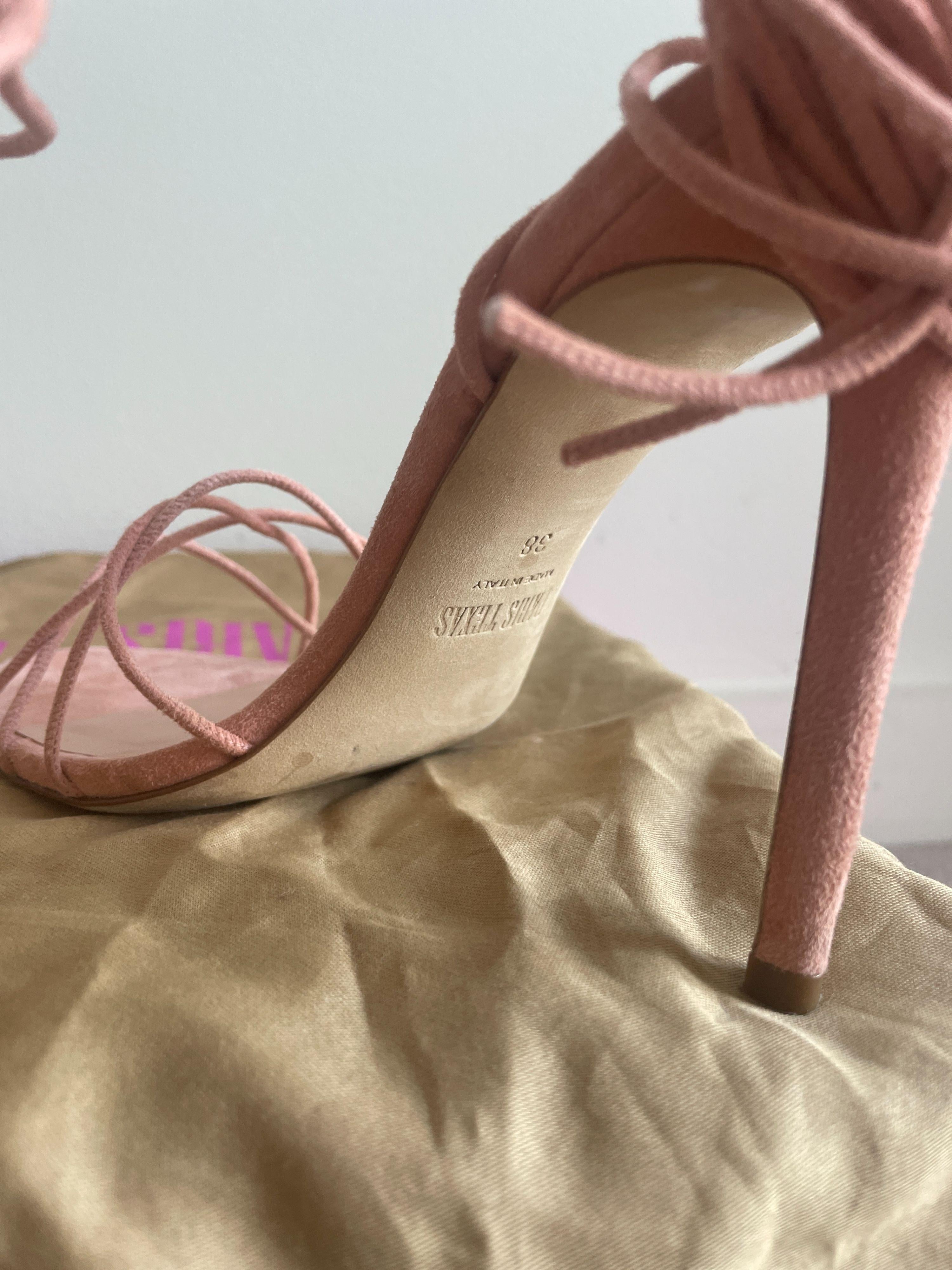 Paris Texas Pink Suede Nicole Sandals