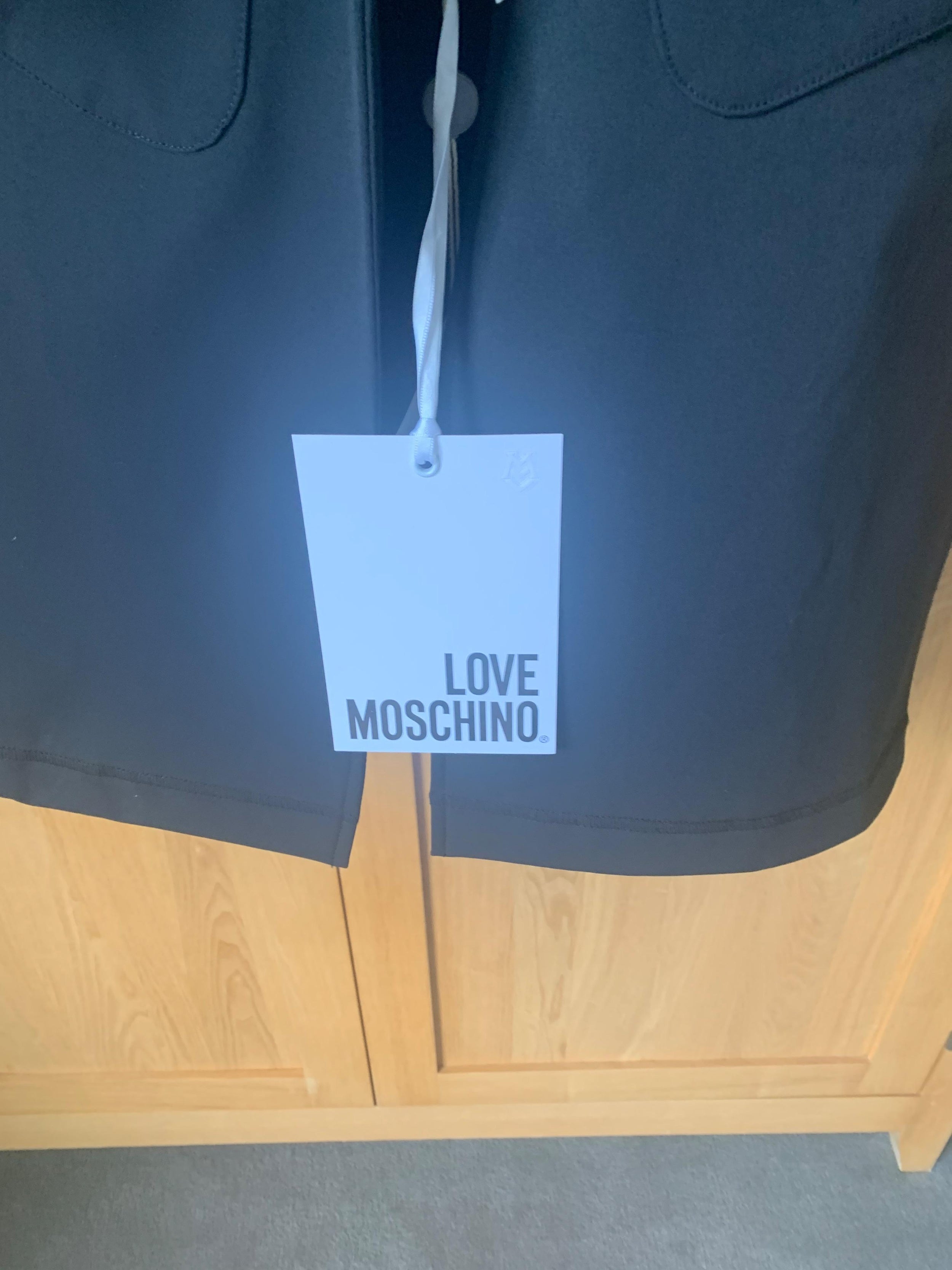 Love Zipped Logo Print Coat