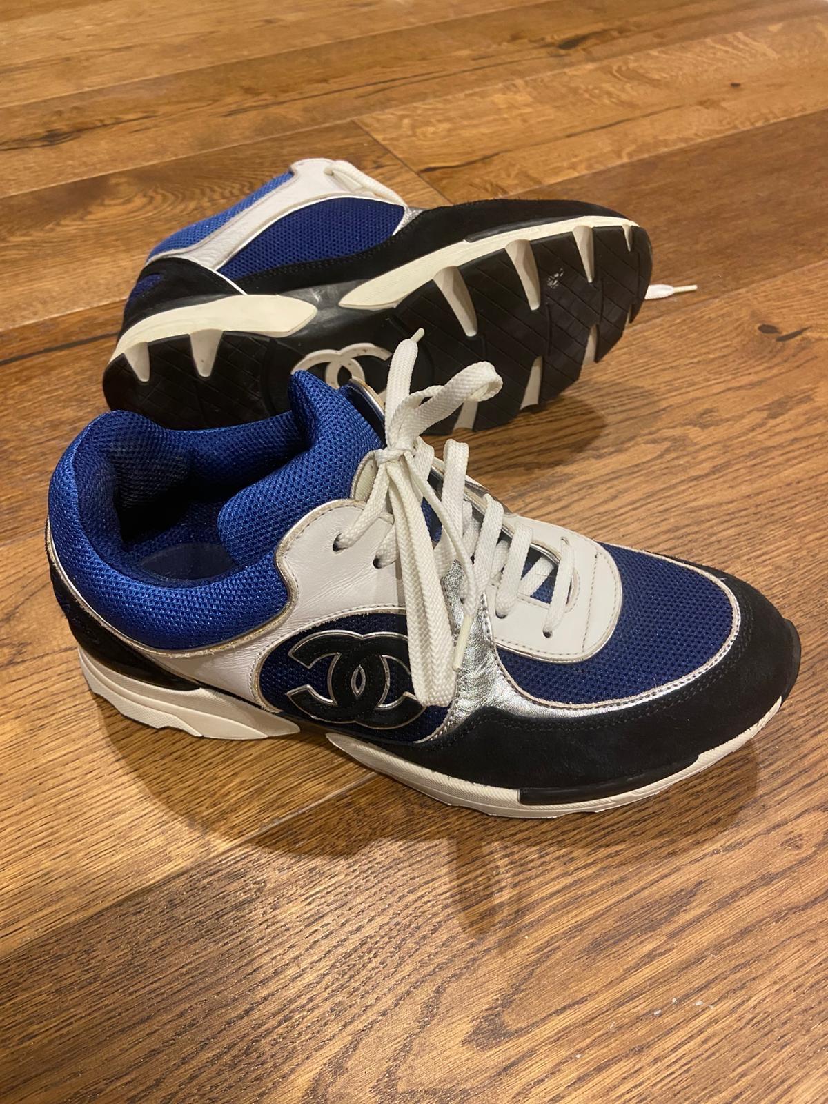 Chanel Blue CC Trainers