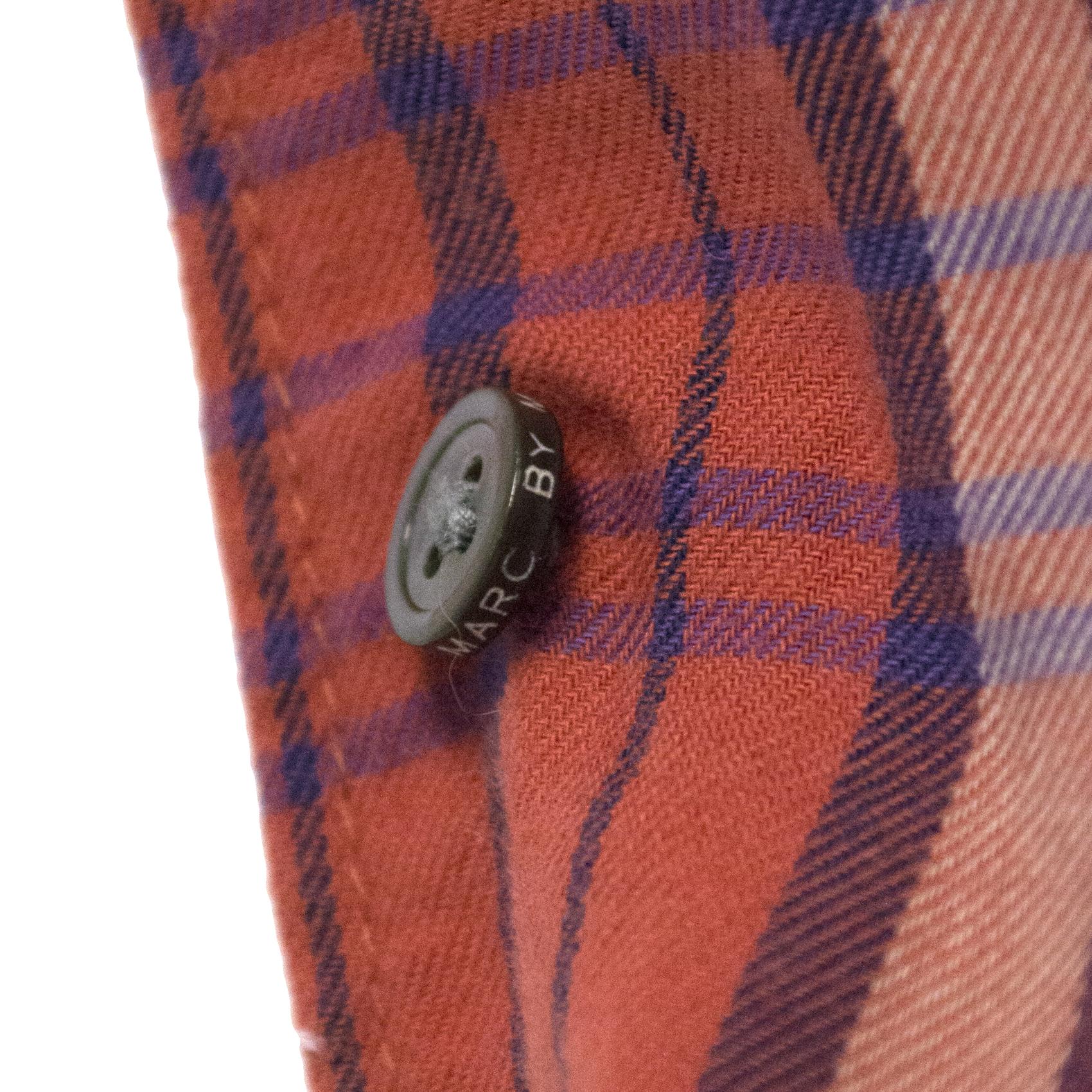 Marc Jacobs salmon plaid shirt