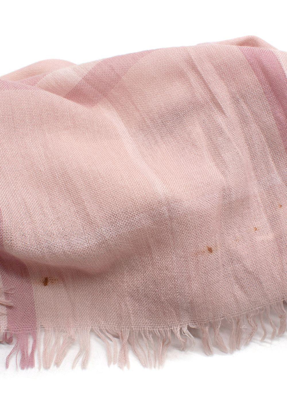 Burberry Pink Check Scarf