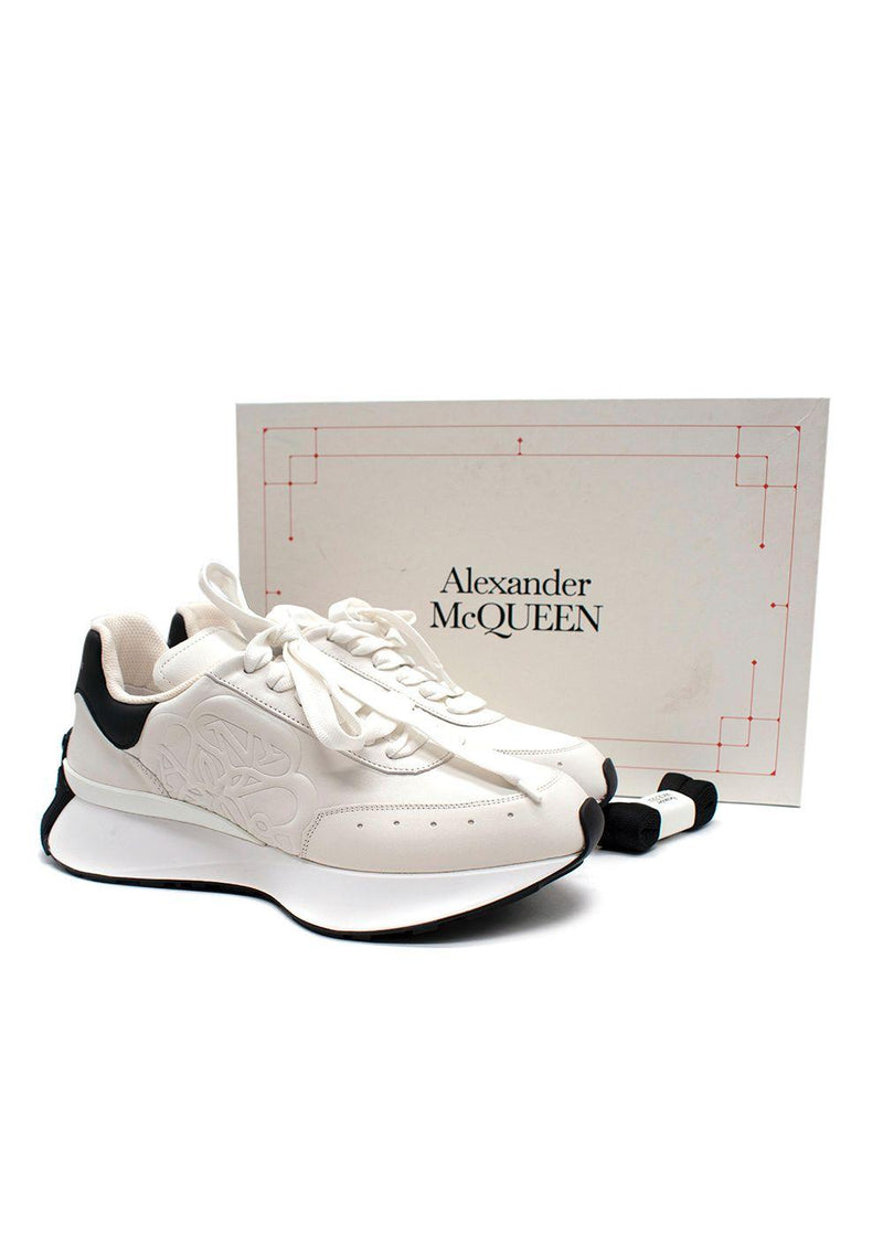 Alexander McQueen White Sprint Runner Nappa Leather Trainers
