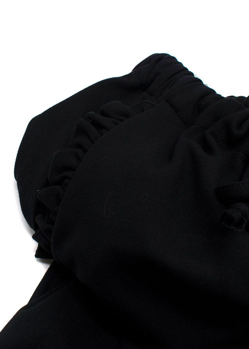 Simone Rocha Black Frill Detail Cuffed Joggers
