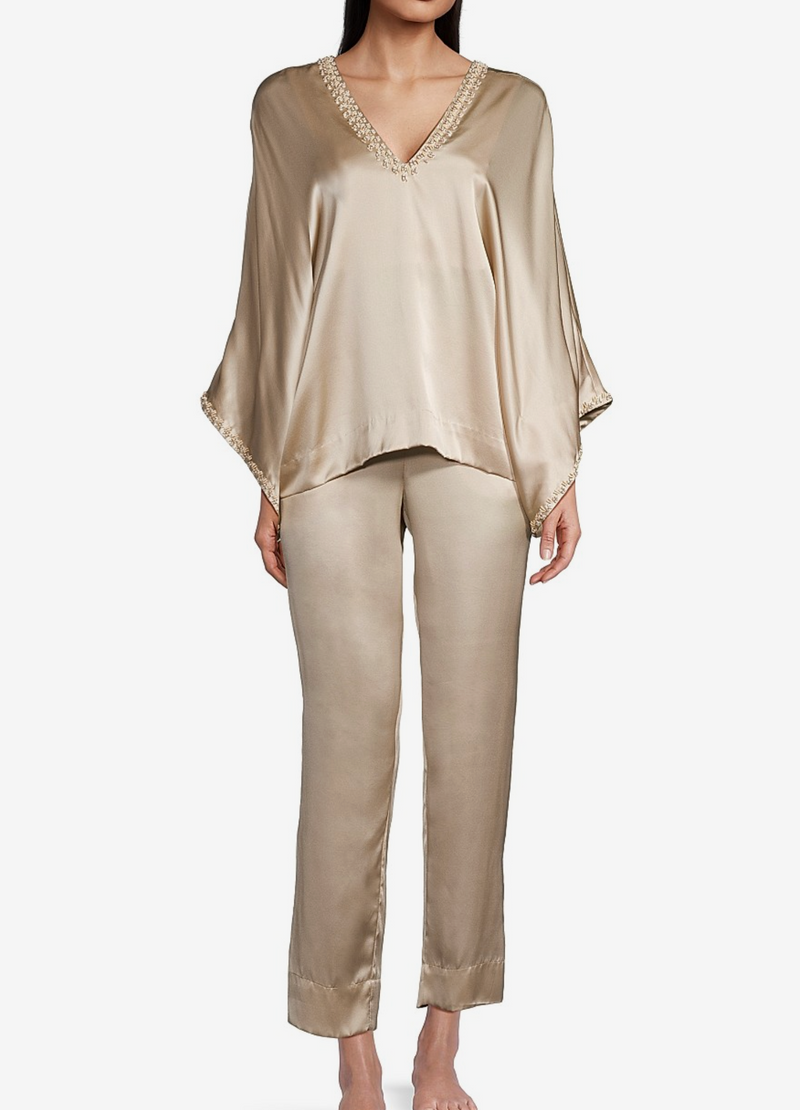Natori Key Essentials Silk Two-Piece Pajama Set
