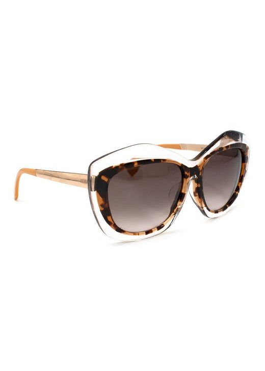 Fendi Brown Tortoise Shell Cat Eye Gradient Sunglasses