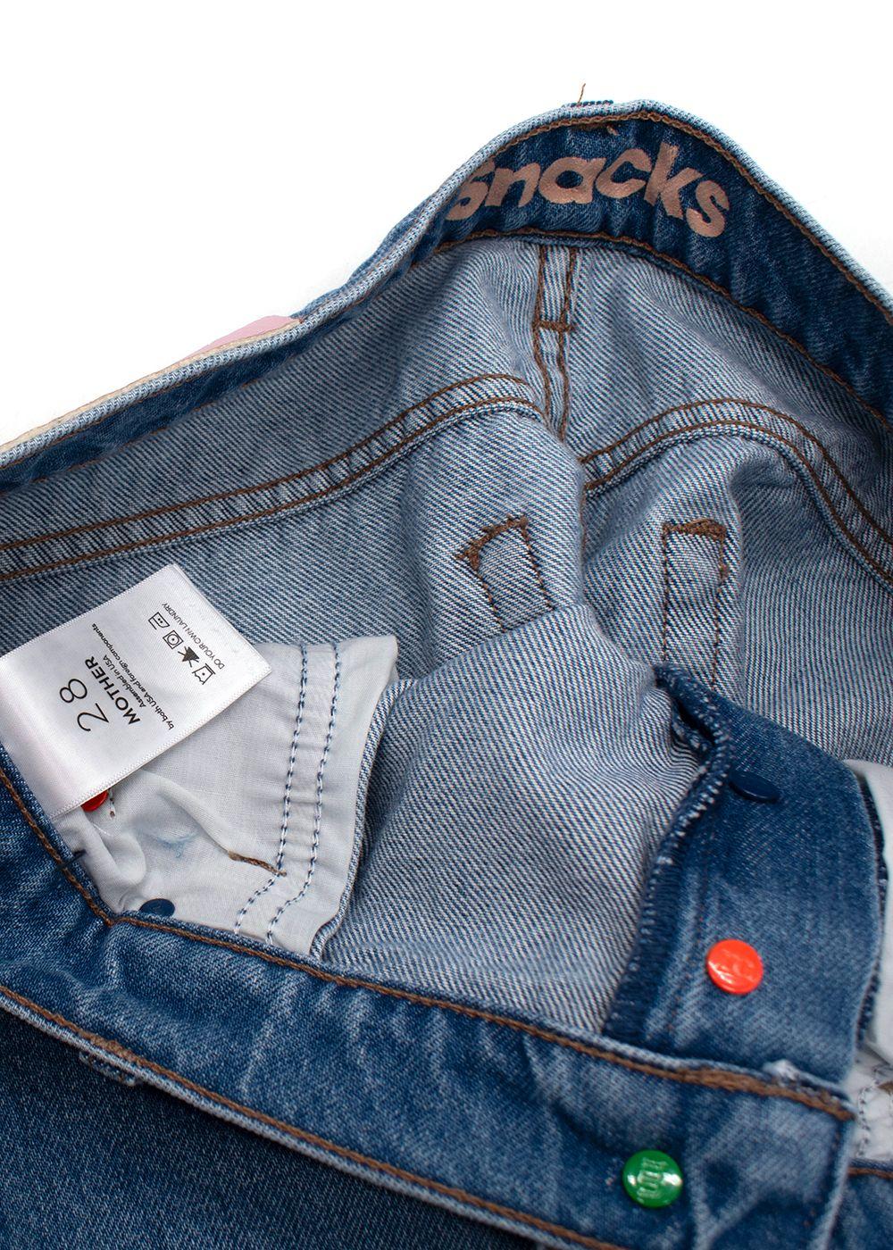 Mother Snacks Blue Push Pop High Waisted Jeans