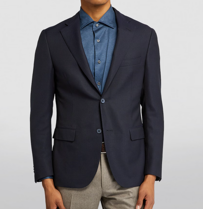 Corneliani Hopsack Wool Blazer