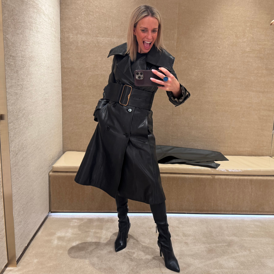 Burberry Runway Collection Black Leather Coat  2025