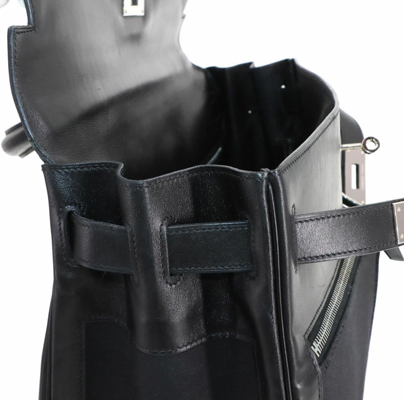 Hermès Black Kelly Lakis 40 With Silver Hardware