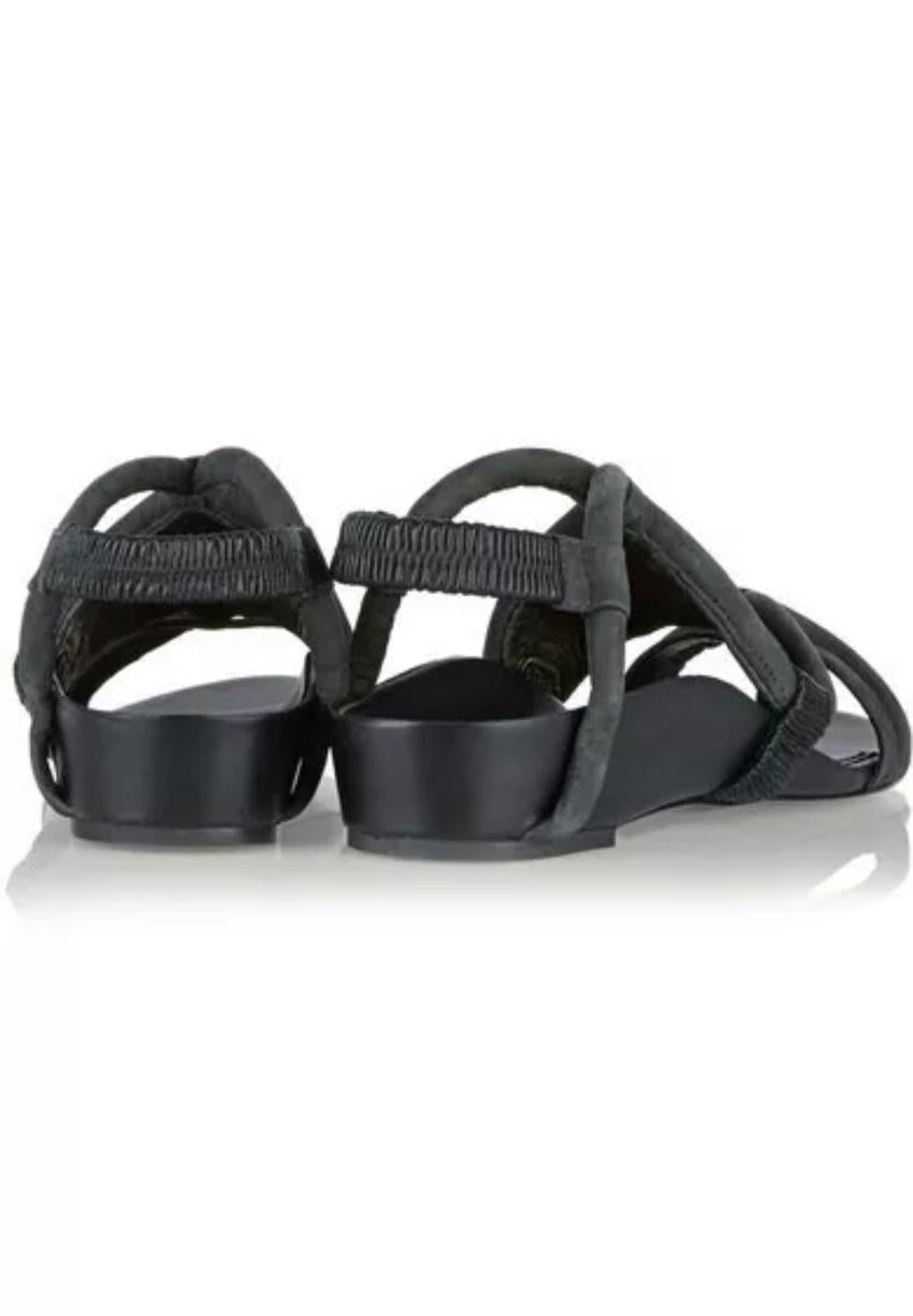3.1 Phillip Lim Black Marquise Flat Sandals