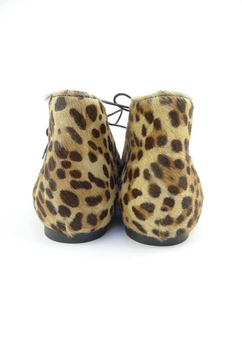 Isabel Marant Etoile leopard print lace-up boots