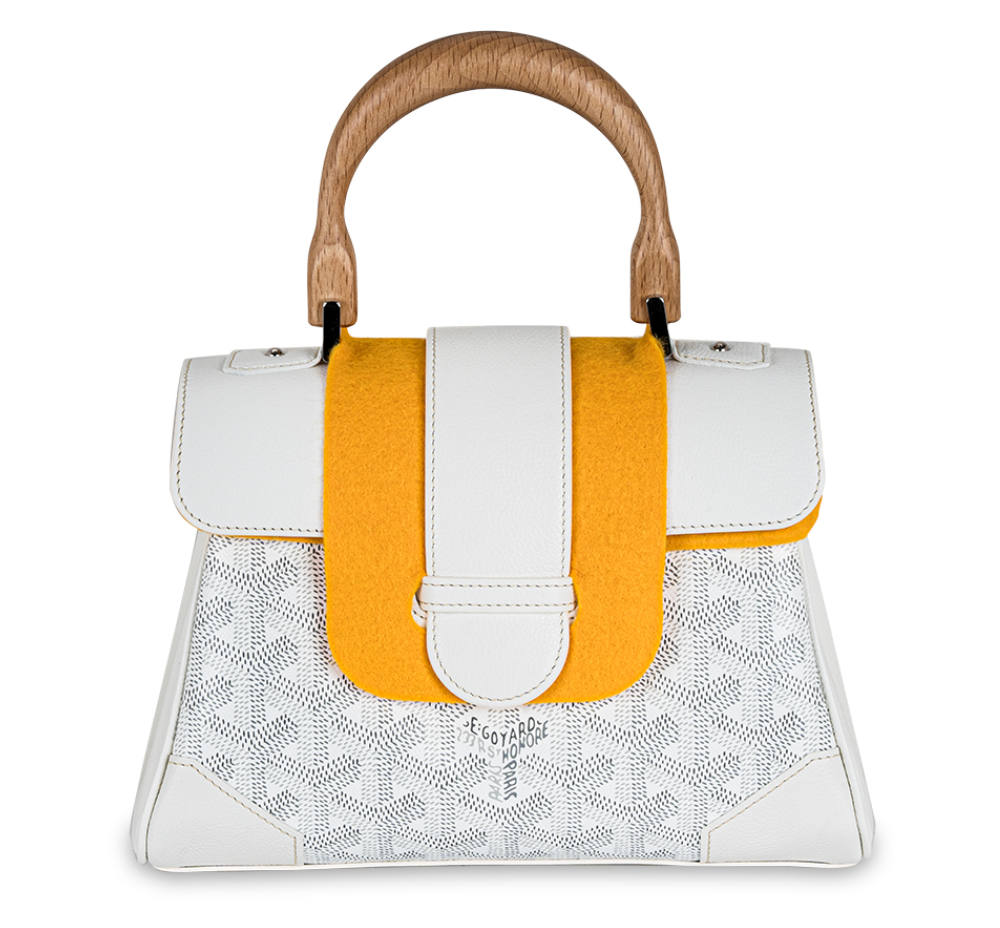 Goyard White Mini Saigon Souple Bag
