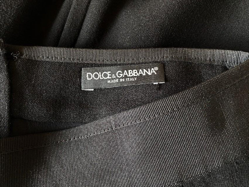 Dolce & Gabbana Stretch Crepe Black Skirt