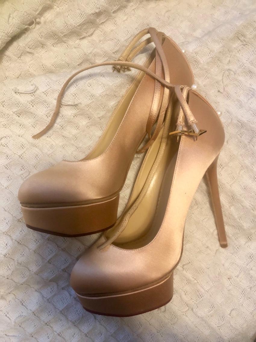 Charlotte Olympia satin heels