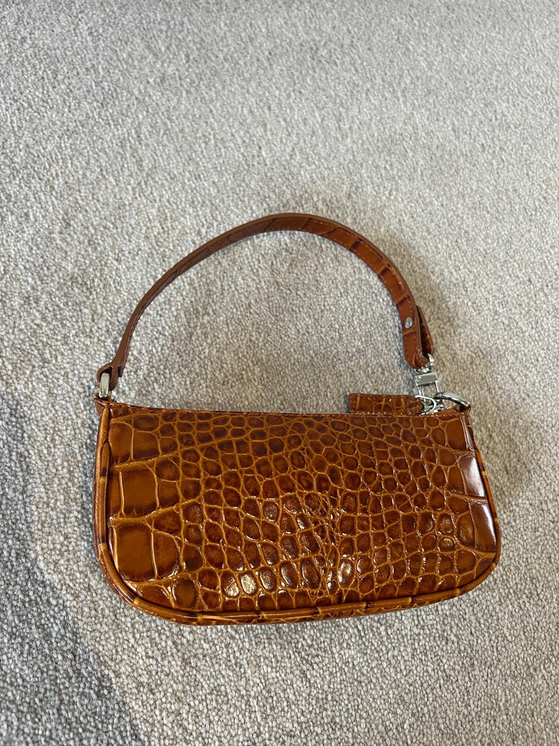 ByFar Croc Embossed Mini Rachel Bag