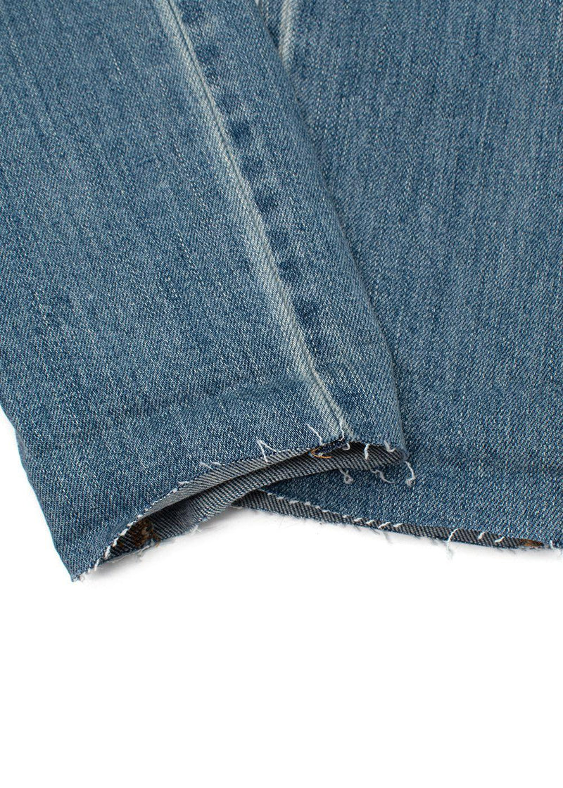 Light Blue Frayed Detailed Denim Jeans