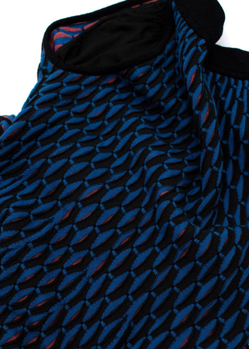 M blue & black knitted dress
