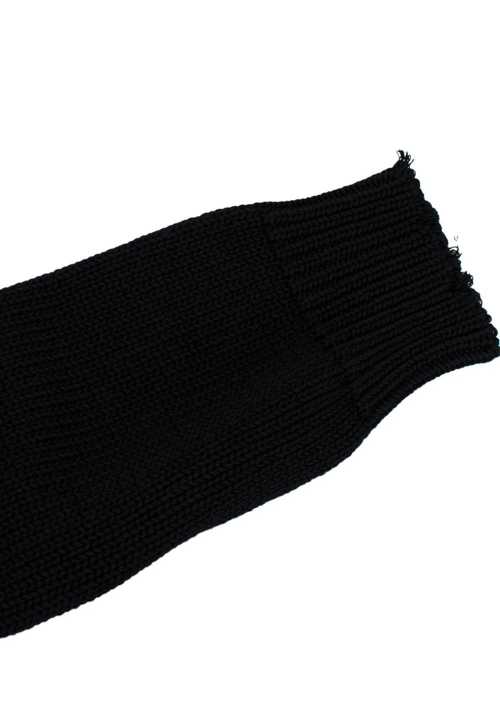 Givenchy Black Distressed Knitted Oversize Logo Jumper