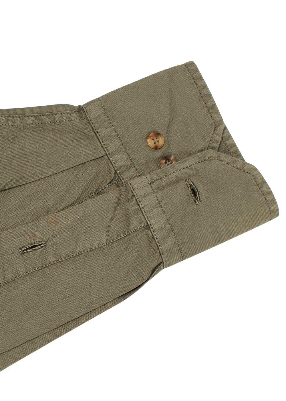 Brunello Cucinelli Khaki Cotton Button-down Shirt