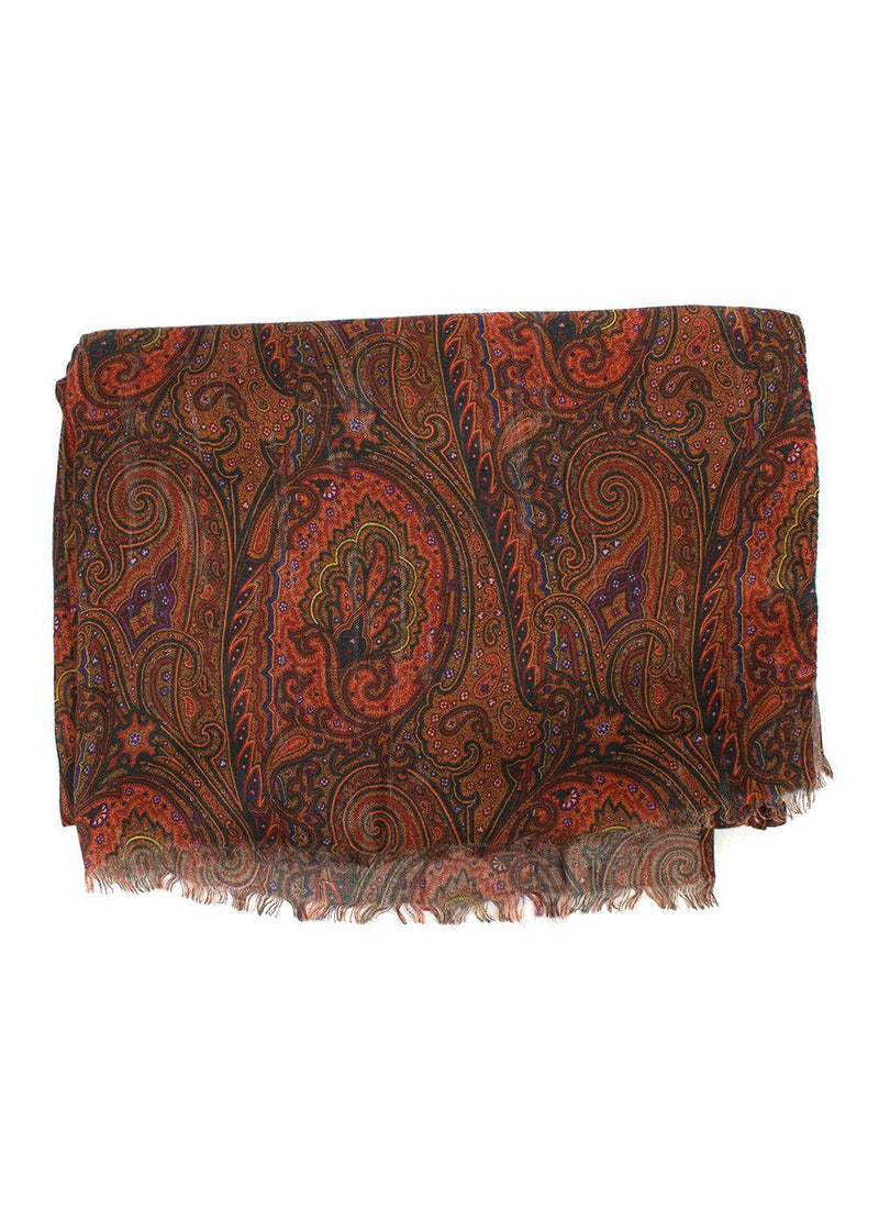 Etro Cashmere Blend Paisley Print Scarf