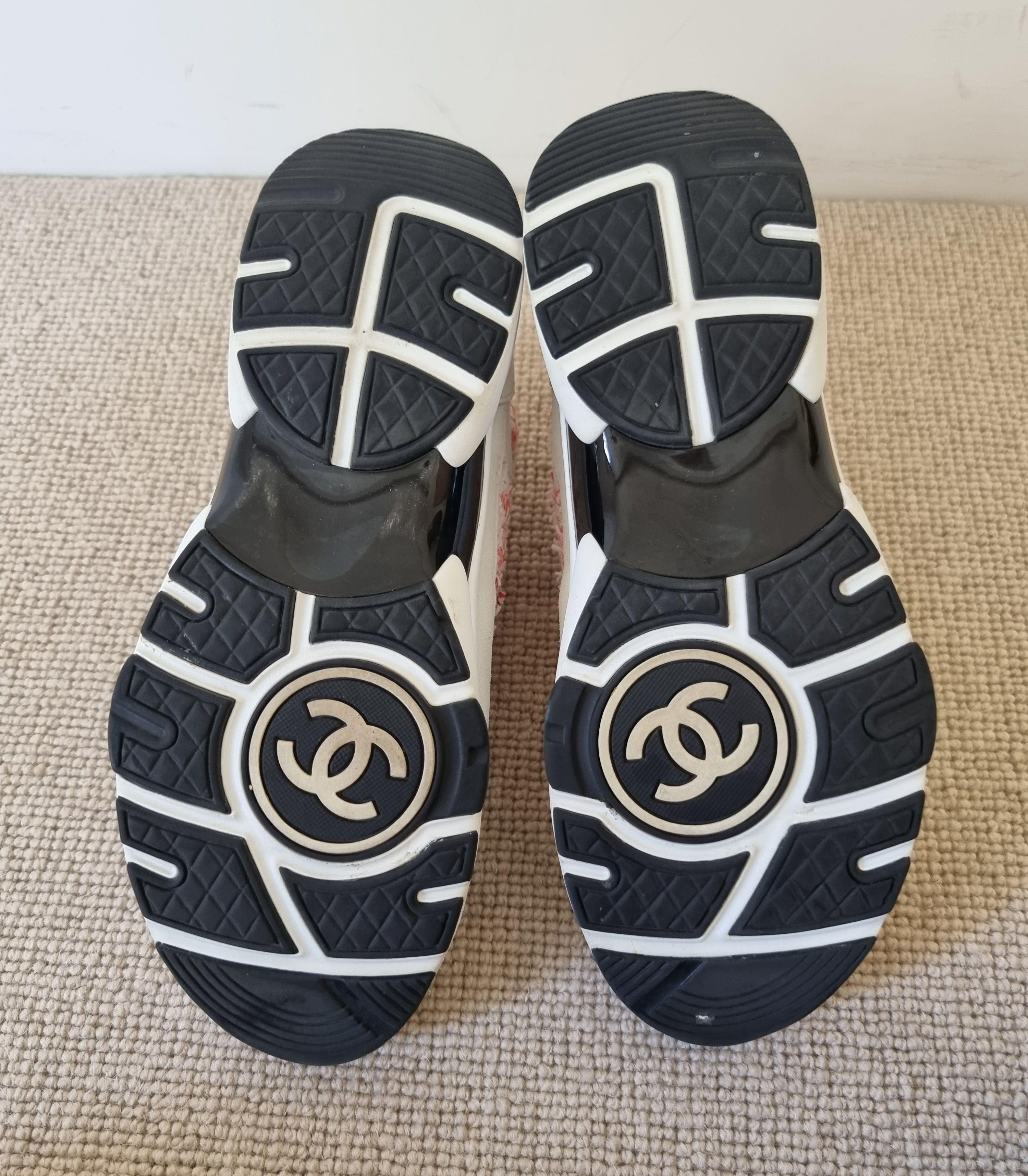 Chanel CC Tweed Trainers