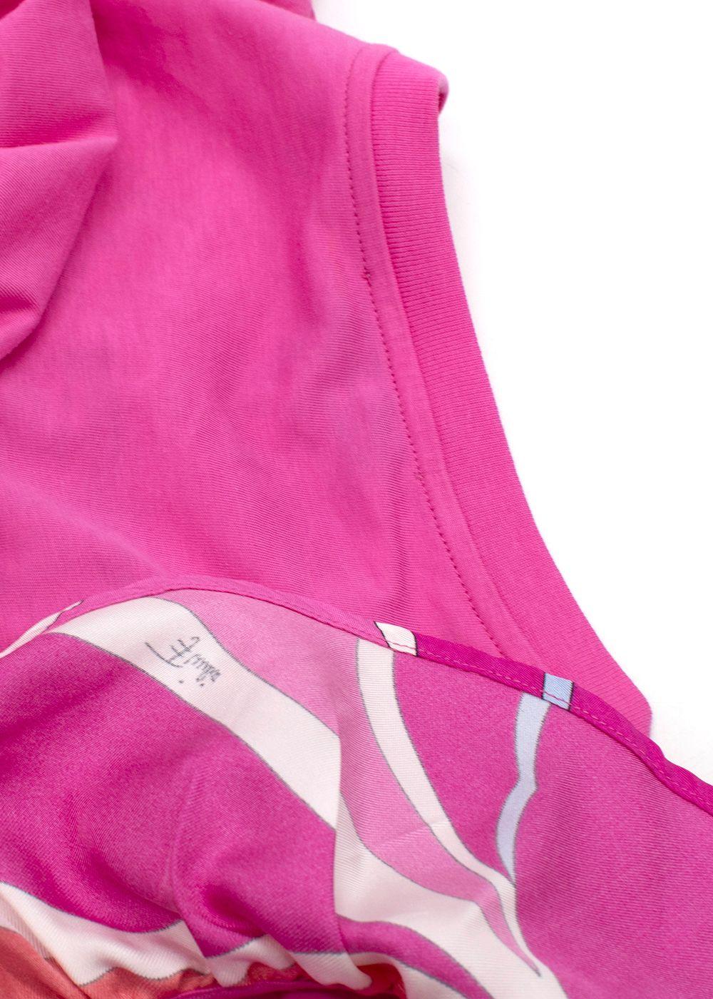 Emilio Pucci Pink Ruffled Sleeve T-Shirt