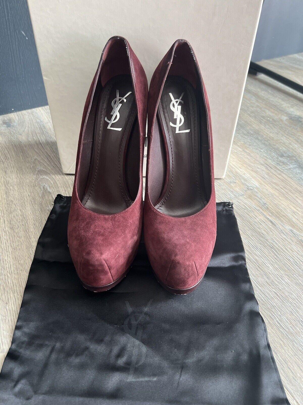 Burgundy Suede Tribtoo Pumps