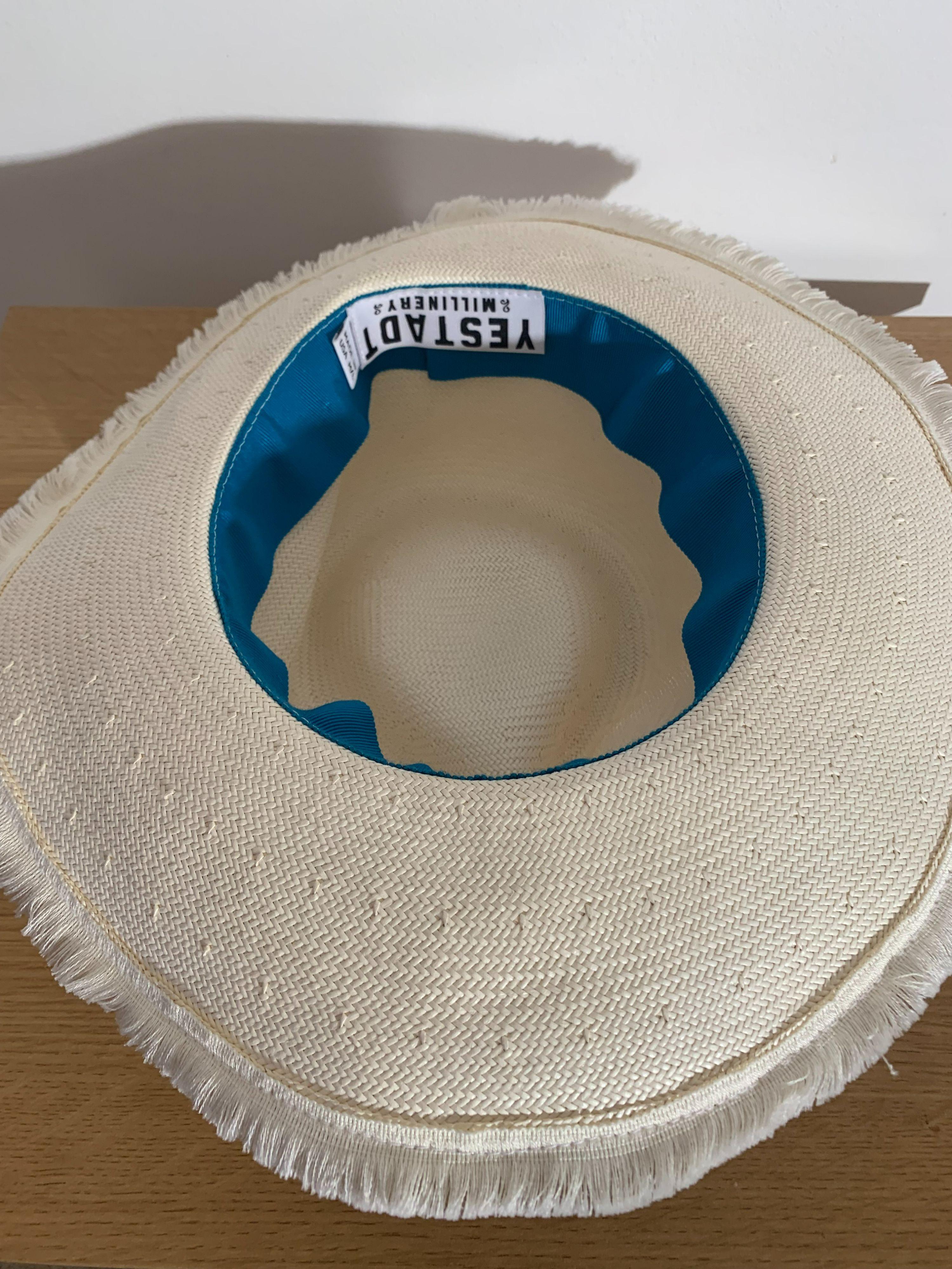 Cream Fine Straw Fedora Hat