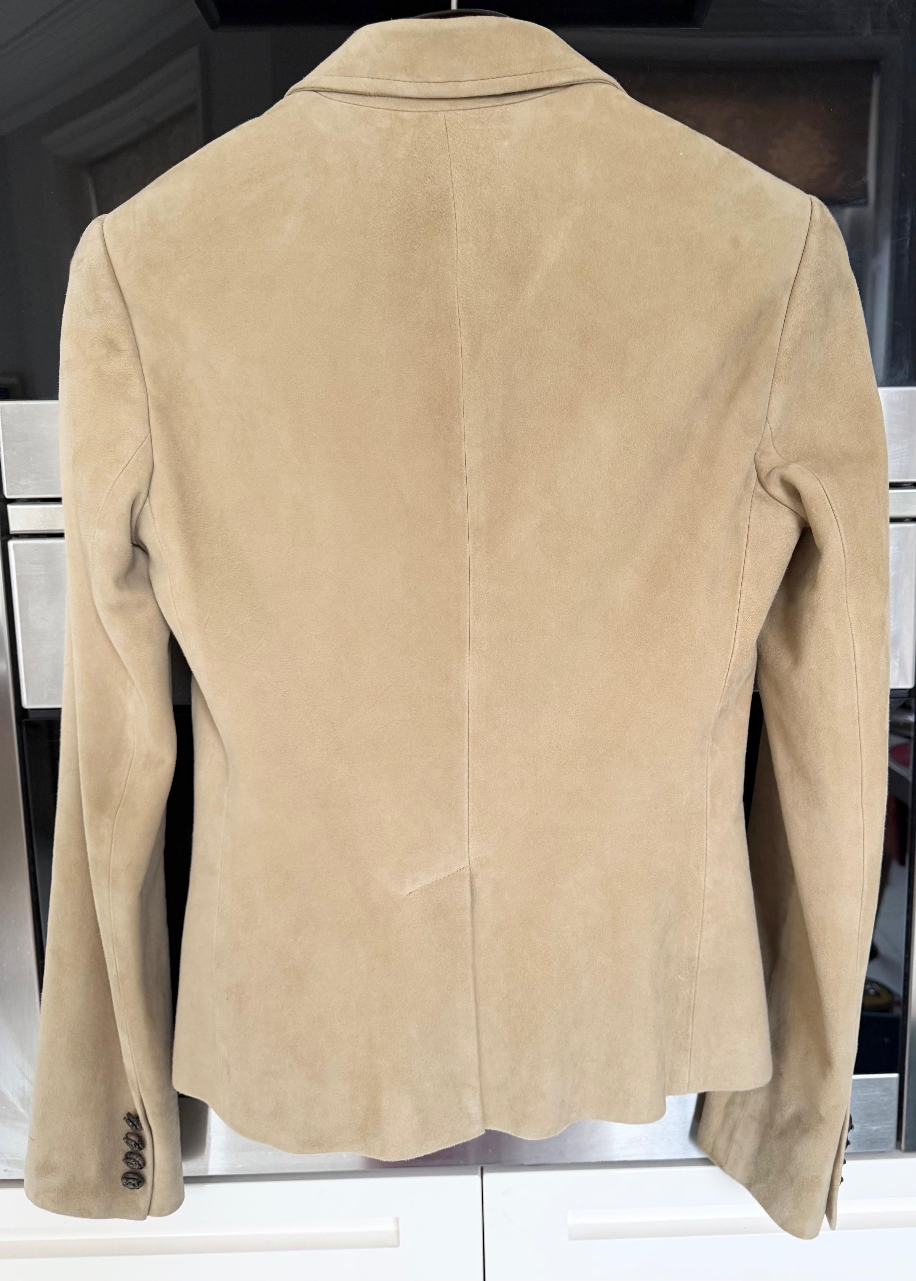 Ralph Lauren Beige Suede Blazer
