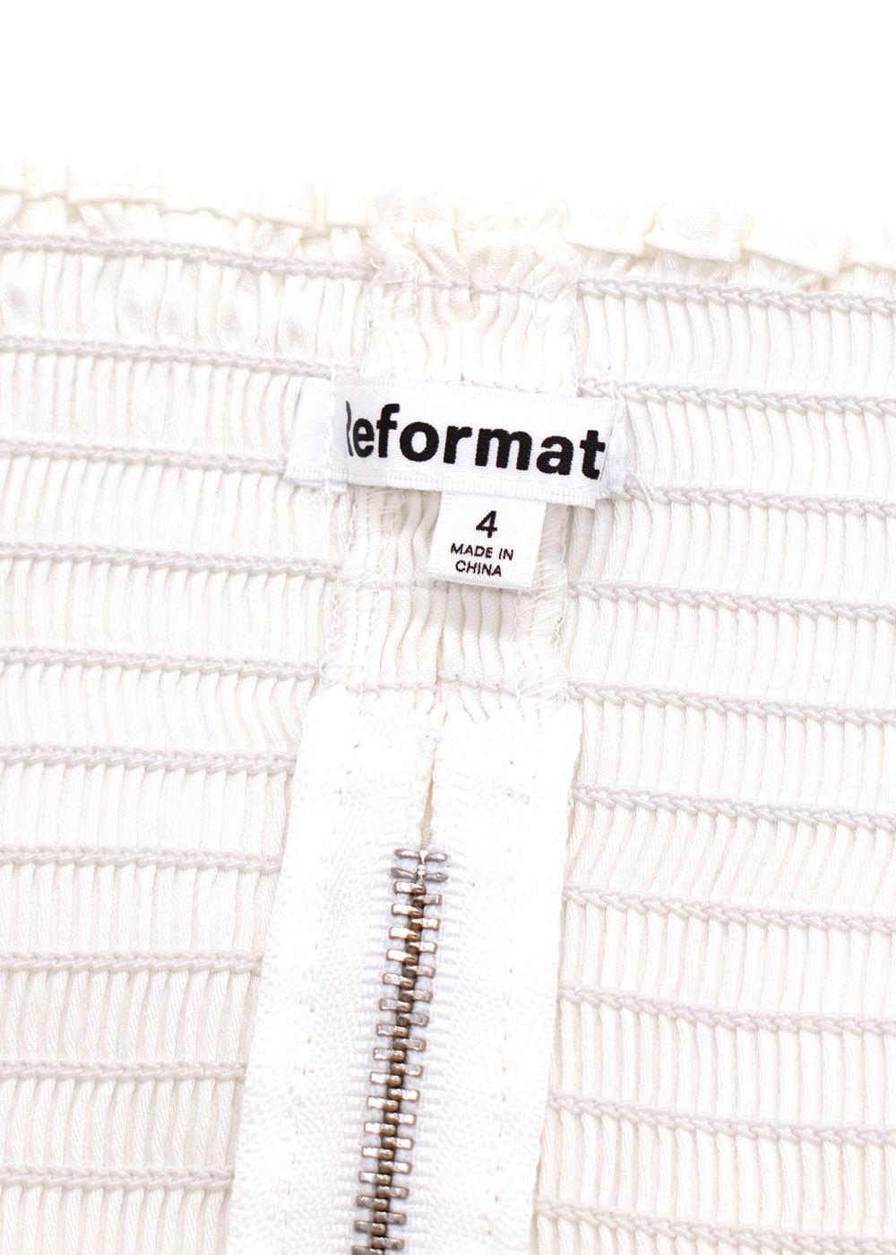 Reformation White Radish Ruched Top