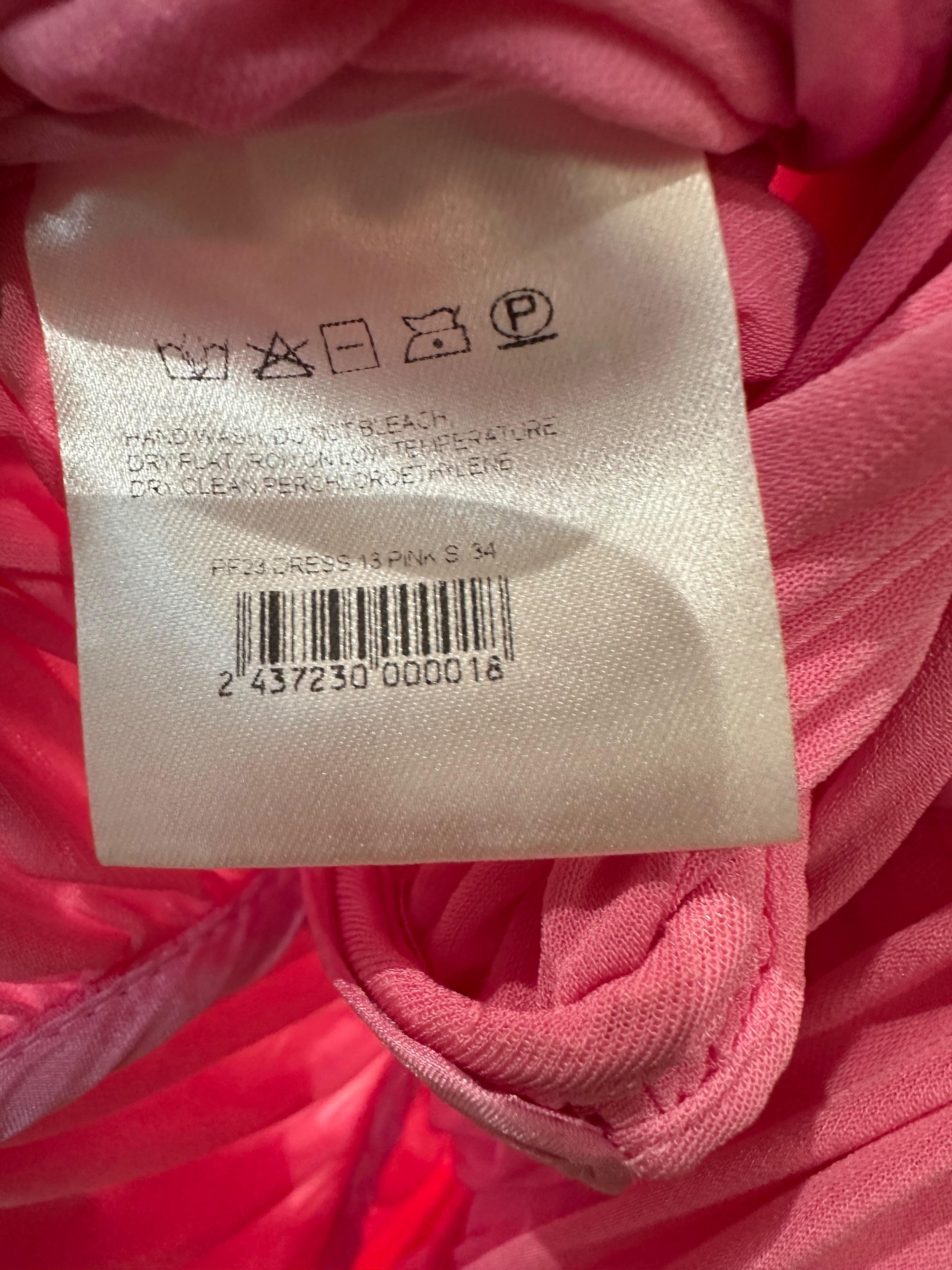 Magda Butrym Pink Ruched Mesh Midi Dress