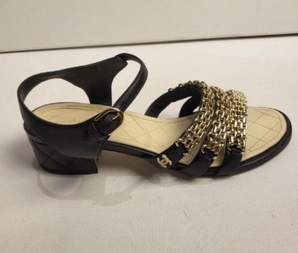 Chanel Chain Embellished Sandals