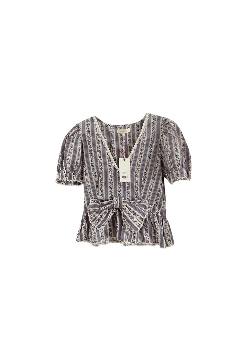 Blue floral Rikki blouse