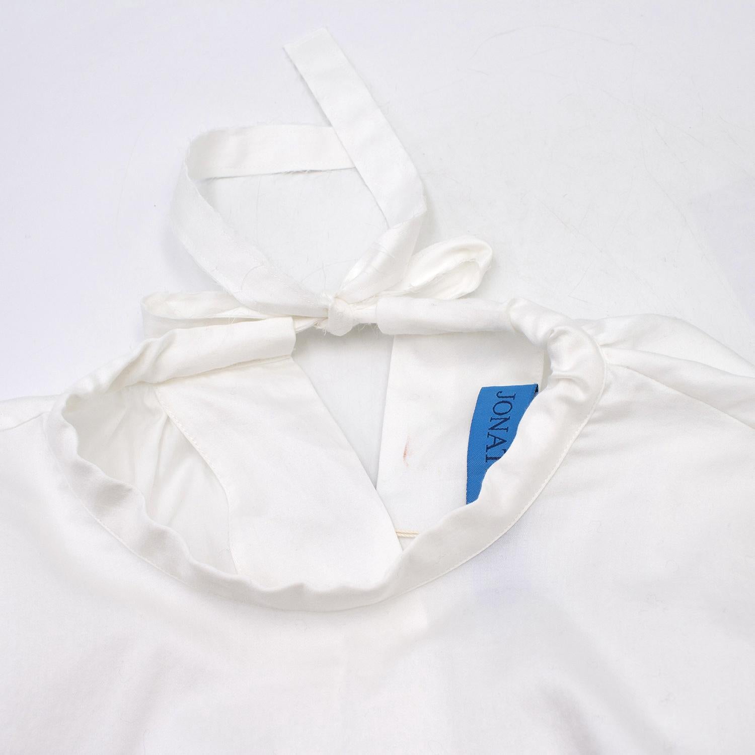 Johnathan Cohen White Tie-back Long Sleeved Tunic