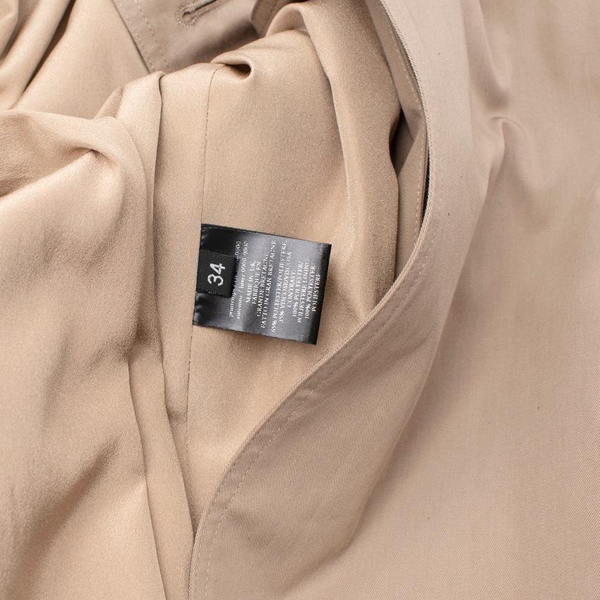 Rokh Beige Gabardine Double-Layered Trench Coat