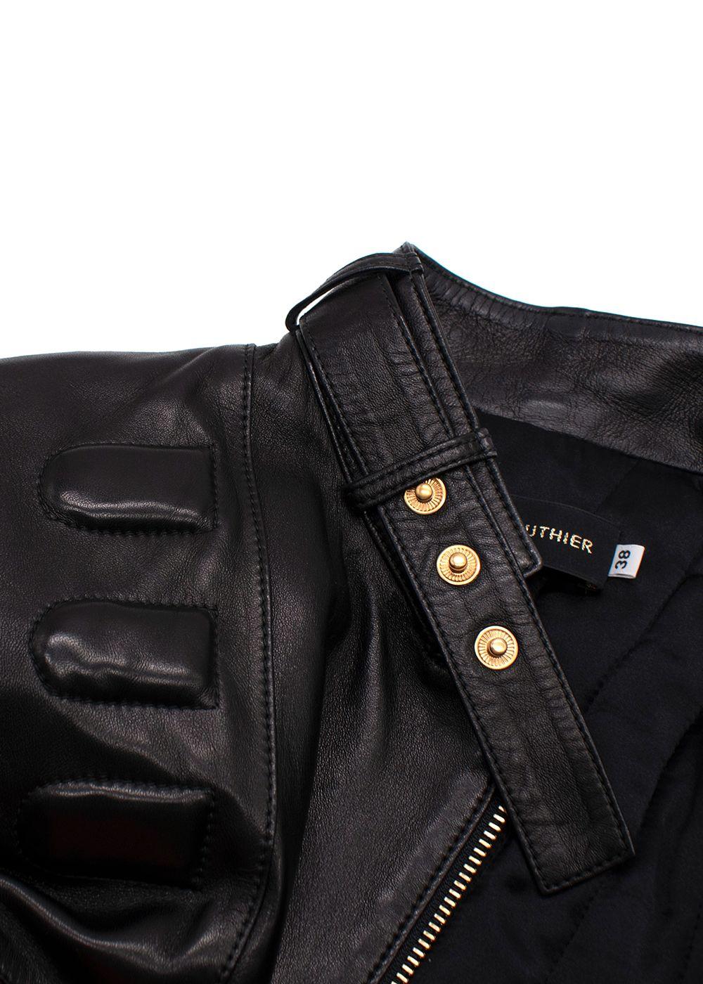 Alexandre Vauthier Black Leather Biker Jacket
