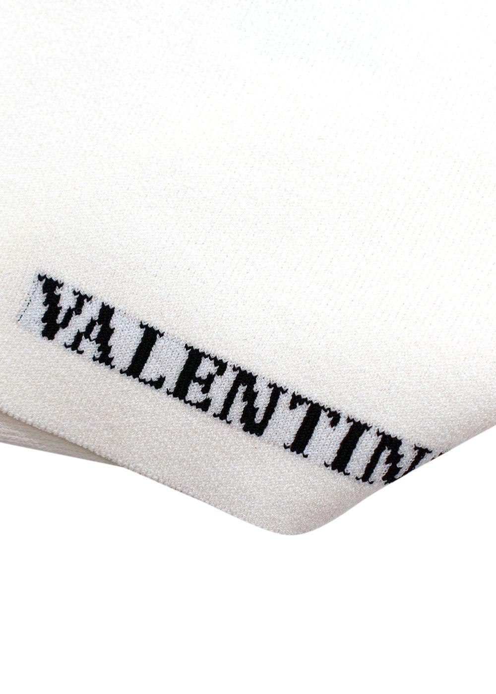 Valentino Fine Knit White Strappy Vest