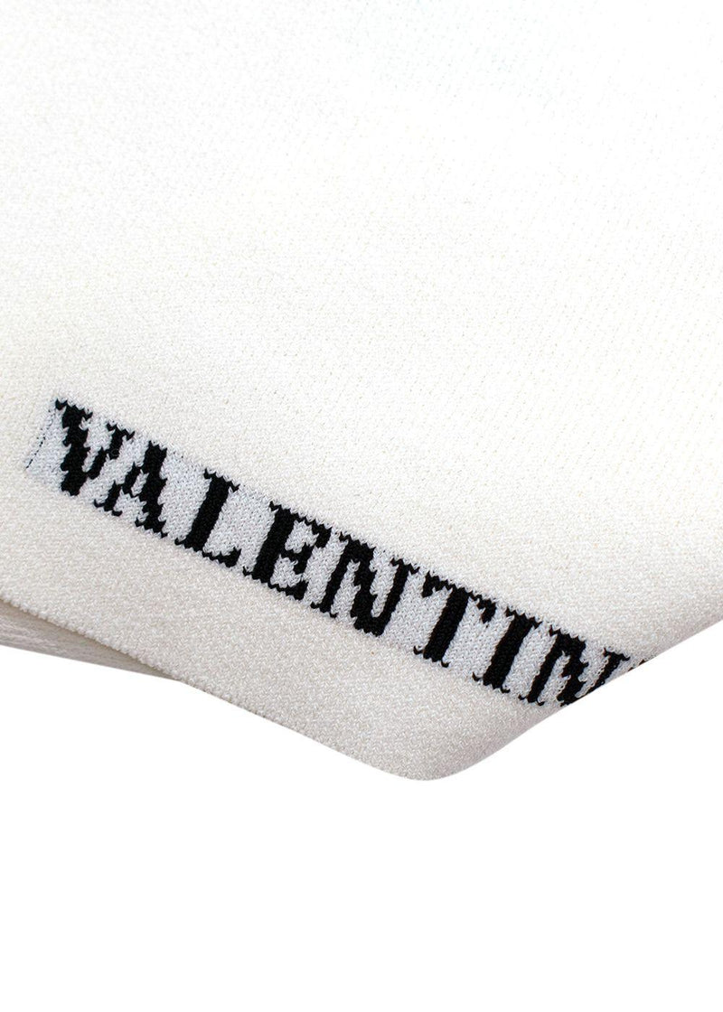 Valentino Fine Knit White Strappy Vest