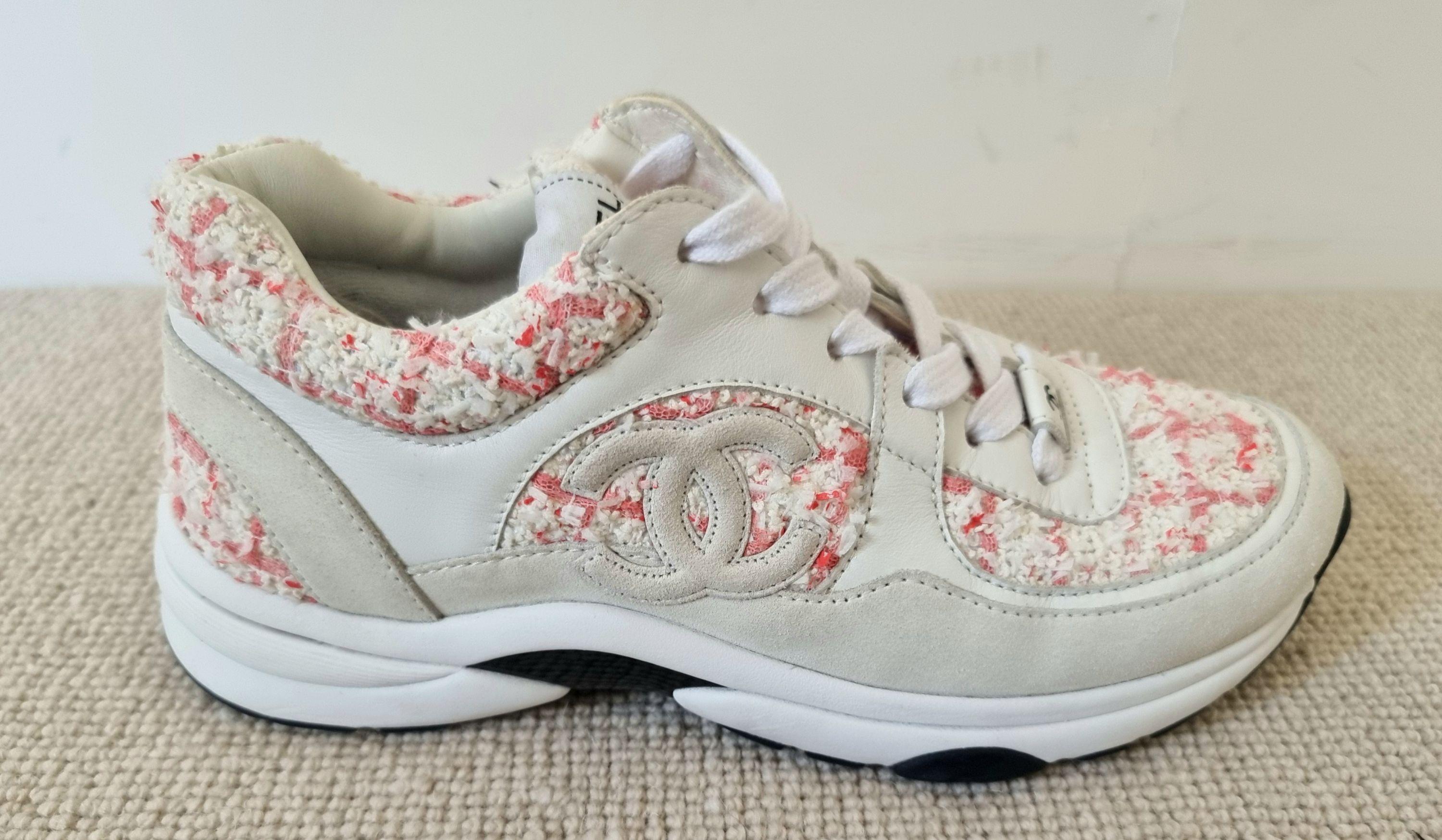 Chanel CC Tweed Trainers