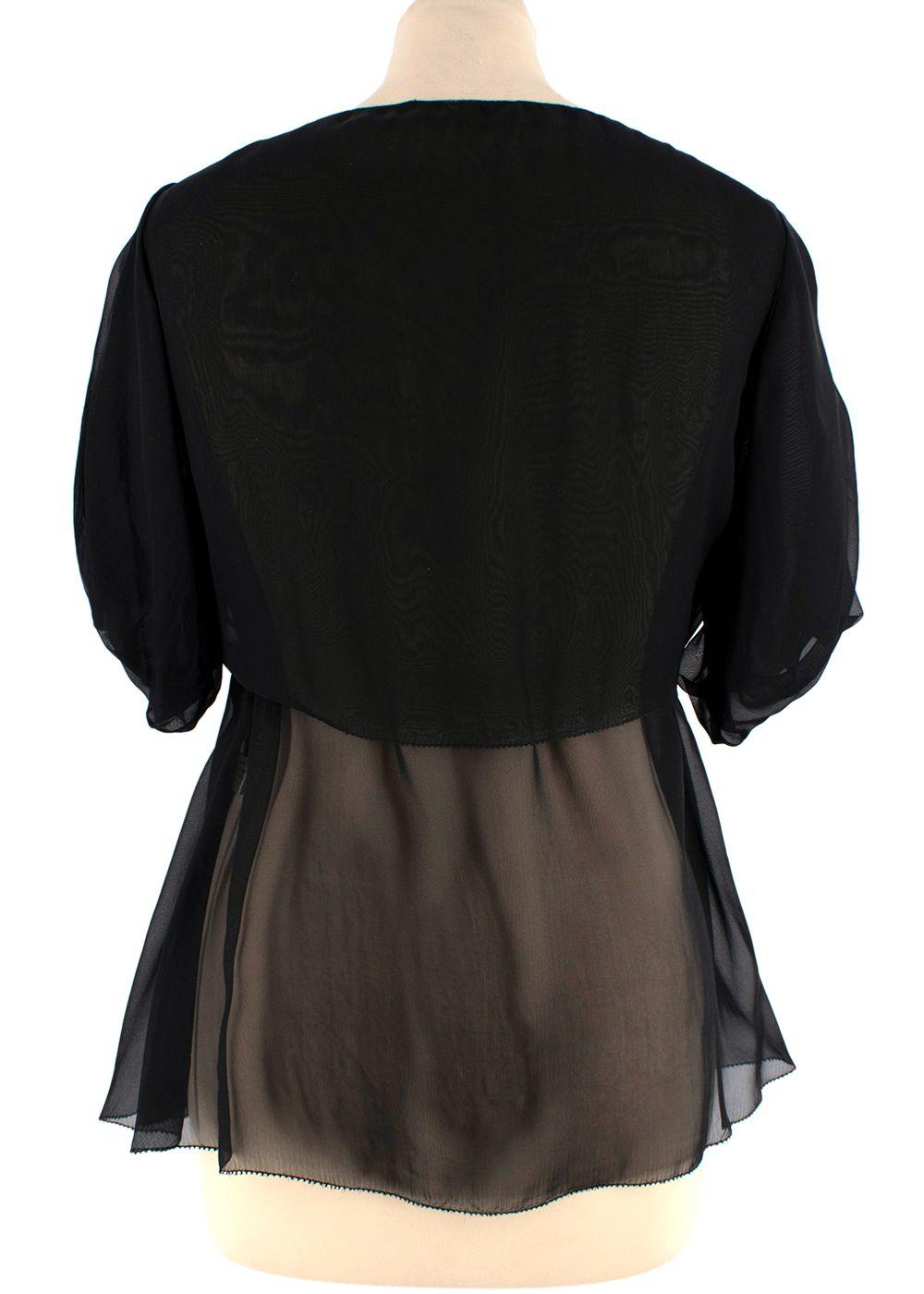 Bottega Veneta Black Silk Blouse