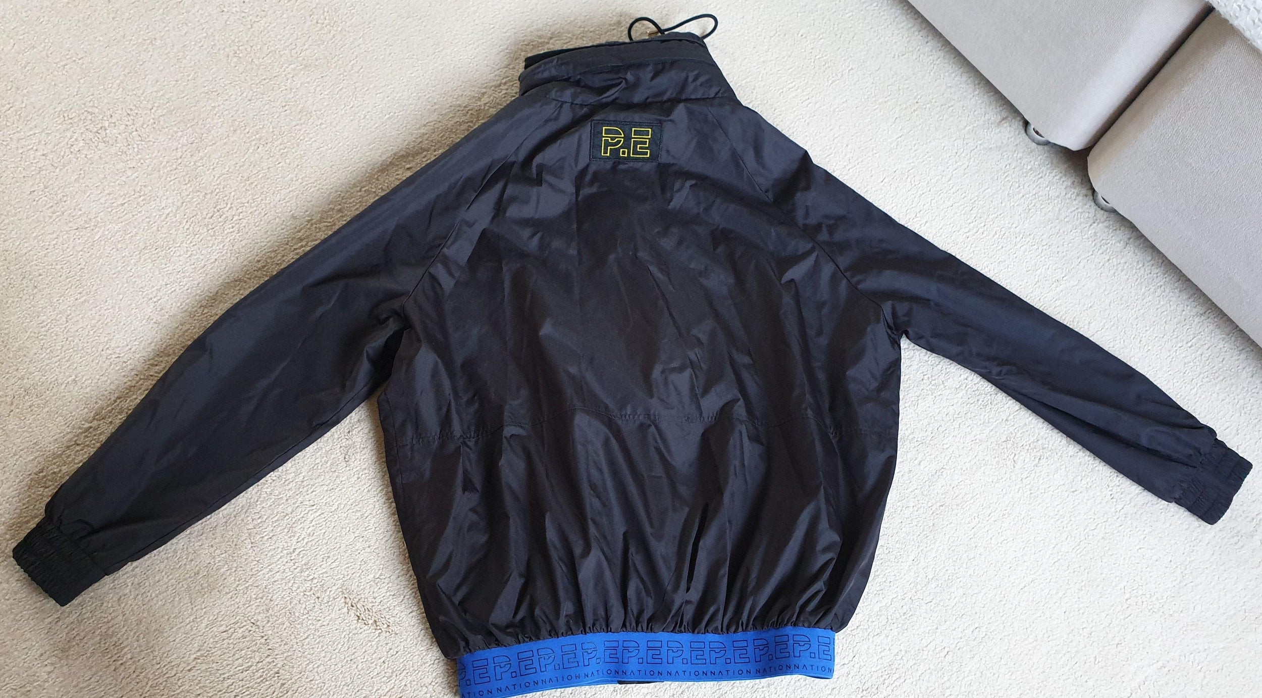 P E Nation black zip up running jacket