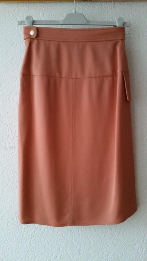 Hermes Rose Bubinga Esprit Silk Crepe Skirt