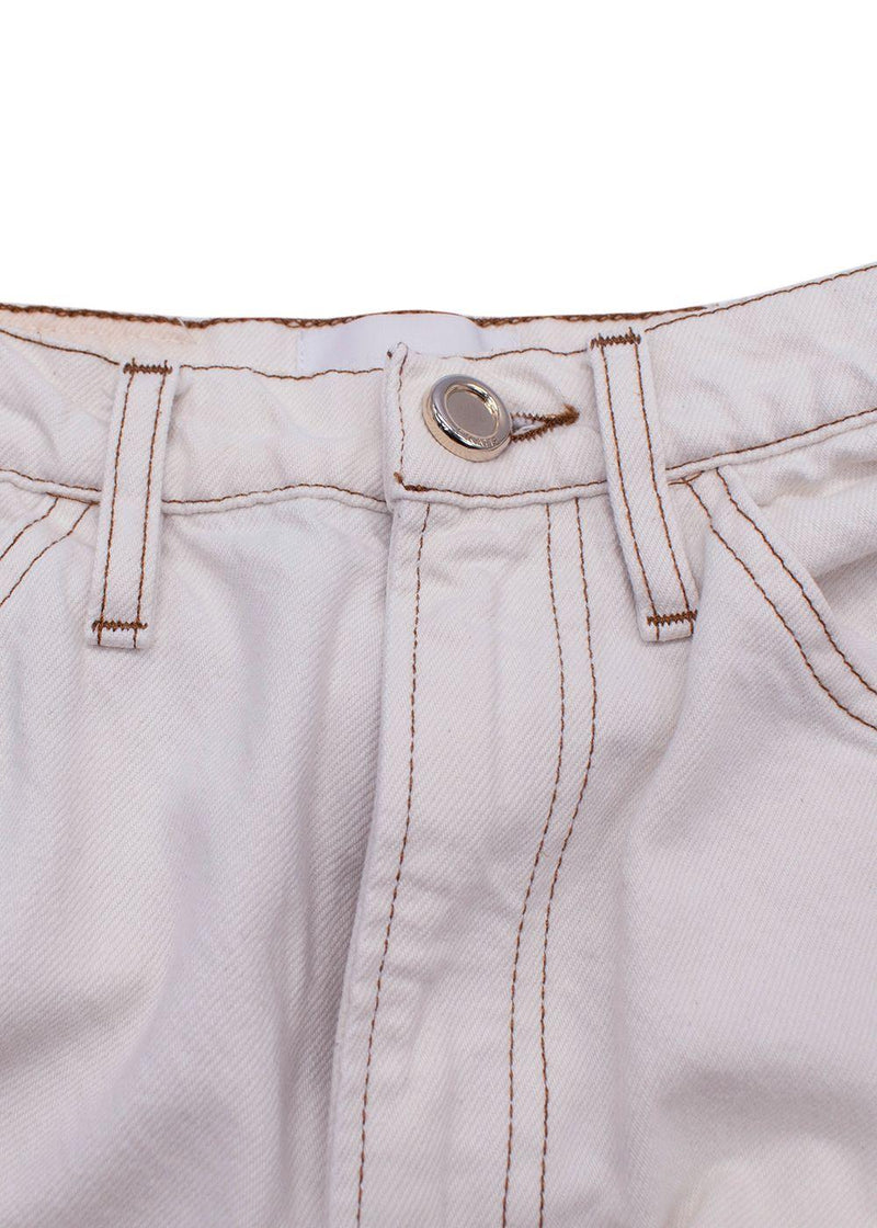 Frame Ecru 'Le Italien' White Denim Jeans